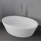 Magnus BARstone Oval, 63'', No Faucet Holes, White Matte