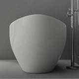 Britta BARstone Slipper Tub, No Holes, OF Slot, White Matte