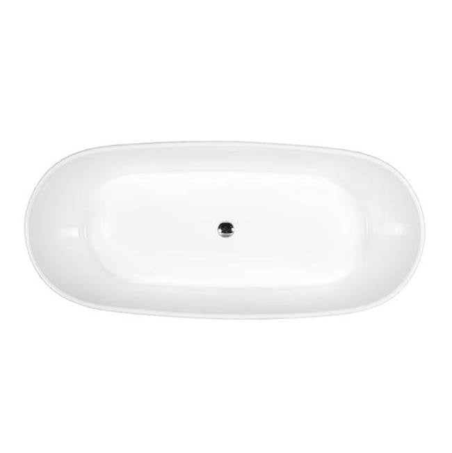 Paden 62'' BARstone Freestanding Tub, White Matte