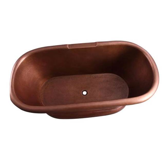 Reedley Copper Dbl Roll w/base 60'', No Holes, Hamm Antique