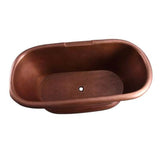 Reedley Copper Dbl Roll w/base 60'', No Holes, Hamm Antique