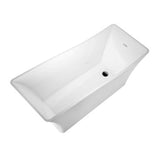 Melanie Acrylic Slipper Tub WH 68'', w/Internal Drain Pipe, BN