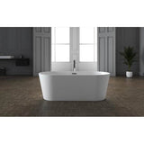 Patrick 67'' Freestanding AC WHTub,W/Internal Drain & OF BN