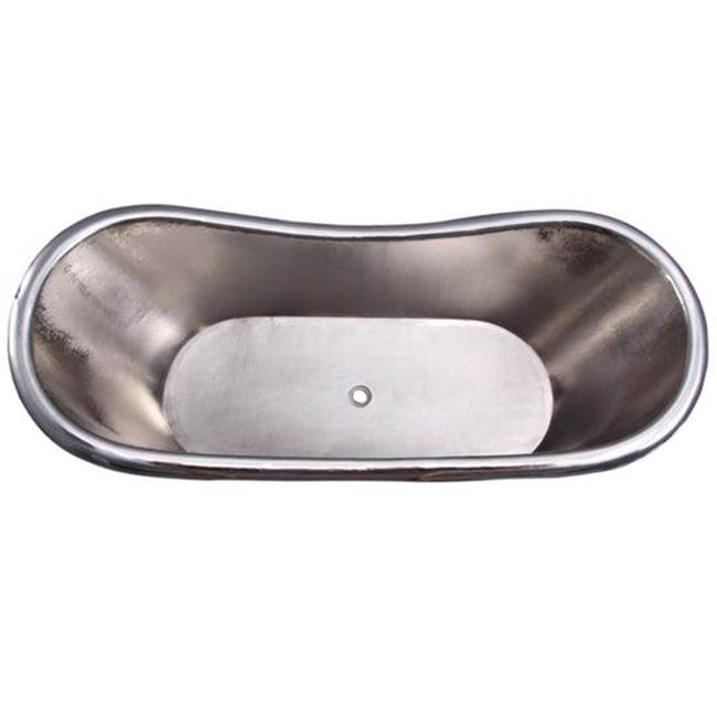 Galileo Dbl Slipper Copper w/ Base, 72'', No Faucet Holes