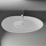 Britta BARstone Slipper Tub, No Holes, OF Slot, White Matte