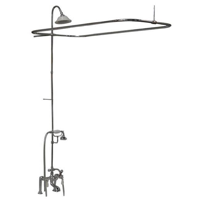 Tub Kit 60'' CI Slipper, Shwr Unit, Supplies, Drain-Chrome