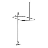 Tub Kit 67'' CI Roll Top, Shwr Unit, Supplies, Drain-Chrome
