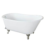 Gareth Cast Iron Slipper, 53'' WH, No Holes, BL Feet
