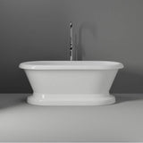 Carlotta Acrylic Dbl Roll WH w/ base, 61'', No Holes