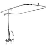 Tub Kit 60'' AC Roll Top, Shwr Unit, Supplies, Drain-BrNkl