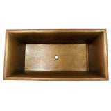 Wilmott 66'' Freestanding Rect Hammered Copper Tub, AC