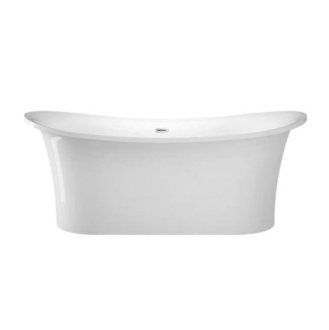 Nydia Freestanding AC Bateau Tub 72'' WH,w/Internal Drain,BN