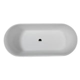 Larrissa 63'' Freestanding BARstone Tub, Matte White