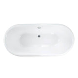 Gallagher CI 72'' Dbl Roll Tub No Holes, Black Feet