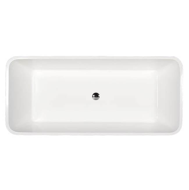 Romo 59'' BARstone Rectangular Tub White, No Holes
