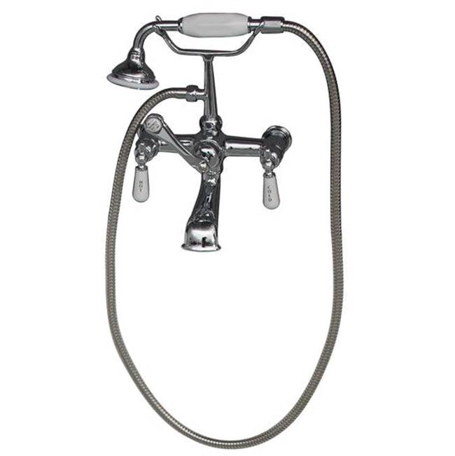 Tub Kit 67'' CI Dbl Roll Top Filler, Supplies, Drain-Chrome