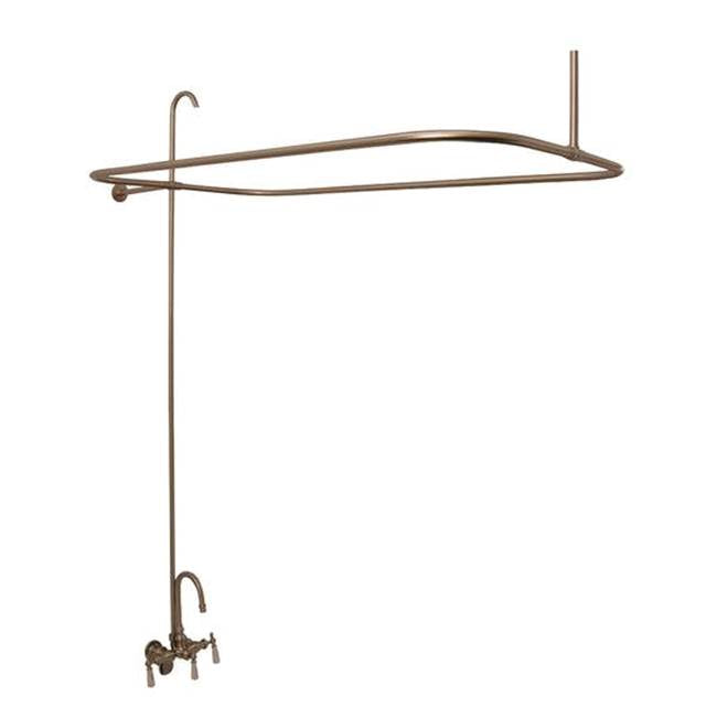 Tub Kit 67'' AC Roll Top, Shwr Unit, Supplies, Drain-BrNkl