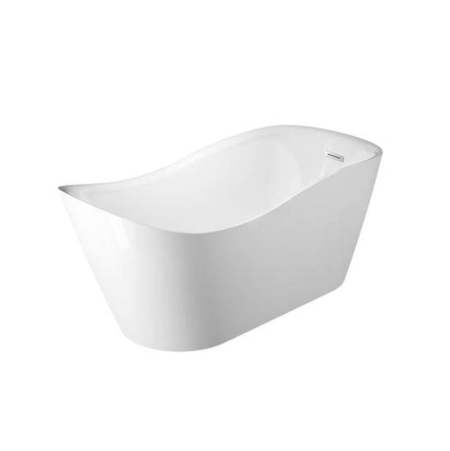 Raelene Acrylic Tub 65'' WH, w/Internal Drain Pipe, BN