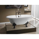 Dawson Cast Iron Dbl Roll, 61'' WH, No Holes, BL Lion Feet