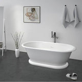 Winston 70'' BARstone Freestandin Tub w/Integrated base,Matte WH