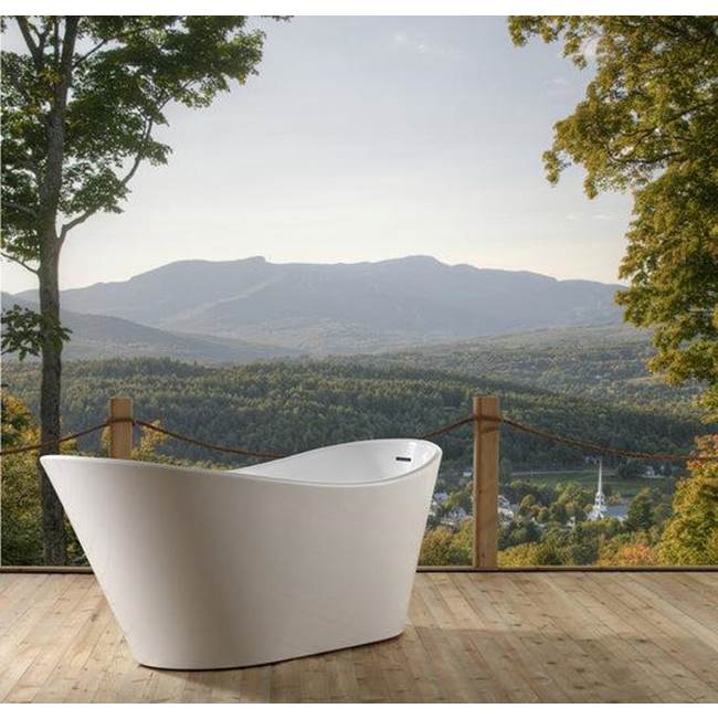 Marilyn 71'' AC Slipper Tub WH, Frestanding,Internal Drain, BN