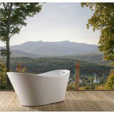 Marilyn 71'' AC Slipper Tub WH, Frestanding,Internal Drain, BN