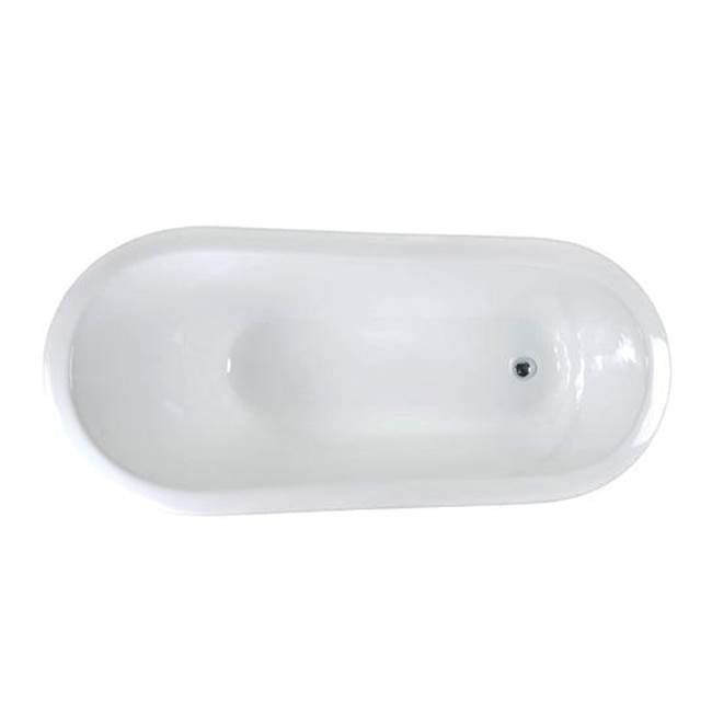 India Cast Iron Slipper WH, 67'', 7'' Holes, BN Feet