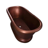 Reedley Copper Dbl Roll w/base 60'', No Holes, Hamm Antique