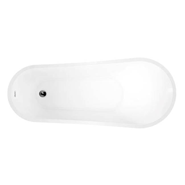 McGuire AC Slipper Tub WH, 70'' w/Internal Drain Pipe,BN