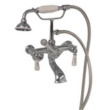 Tub Kit 67'' CI Roll Top, Shwr Rd,Filler,Supplies,Drain-Chrm