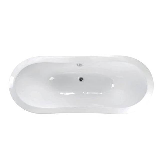 Tub Kit 71'' CI Dbl Slipper Filler, Supplies, Drain-Chrome