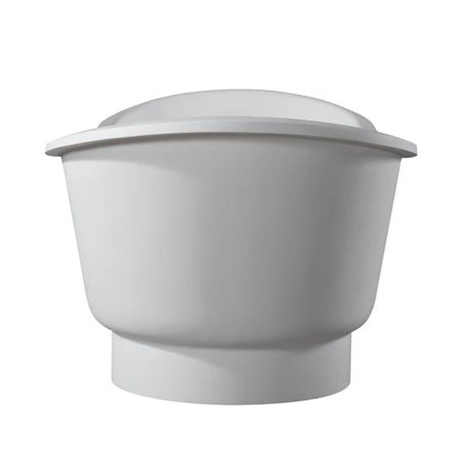 Becki 67'' Freestanding DBL Slipper BARstone Tub ,Matte WH