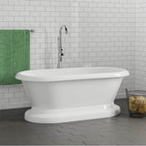 Carlotta Acrylic Dbl Roll WH w/ base, 61'', No Holes