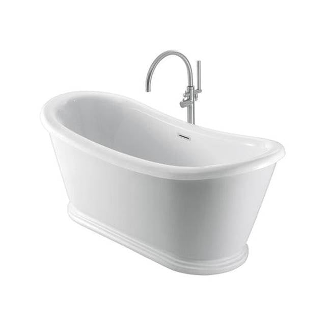 Morgan 70'' AC Freestanding Tub White,w/Internal Drain-OF BN