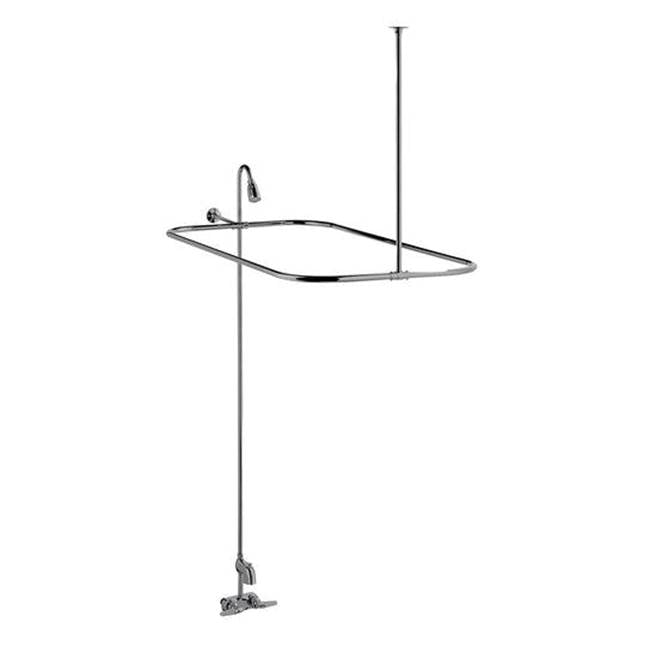 Tub Kit 54'' CI Roll Top, Shwr Unit, Supplies, Drain-Chrome