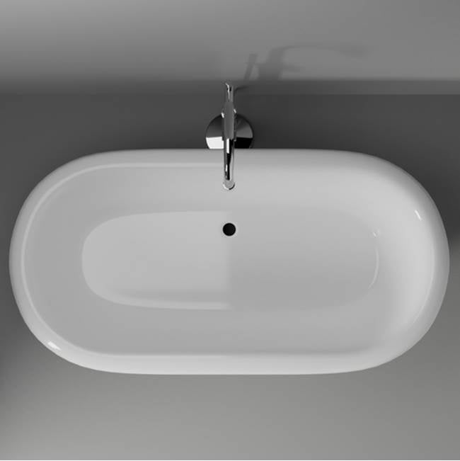 Carlotta Acrylic Dbl Roll WH w/ base, 61'', No Holes