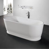 Larrissa 63'' Freestanding BARstone Tub, Matte White