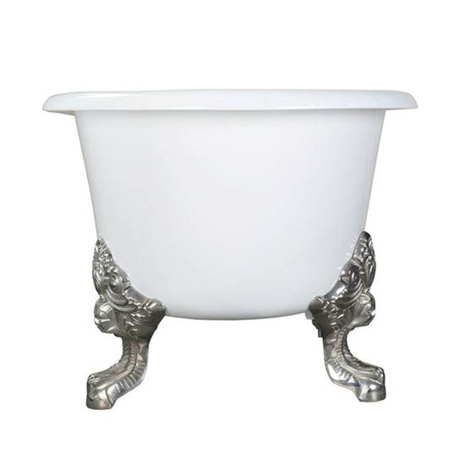 Gallagher CI 72'' Dbl Roll Tub No Holes, Black Feet