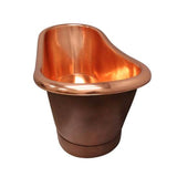 Chapal 70'' Dbl Slipper,No Hole Ext Black Copper/Int Polished