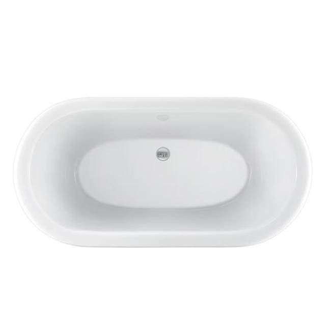 Corinne Acrylic Dbl Roll WH w/ Base, 72-7/8'', 7'' Holes