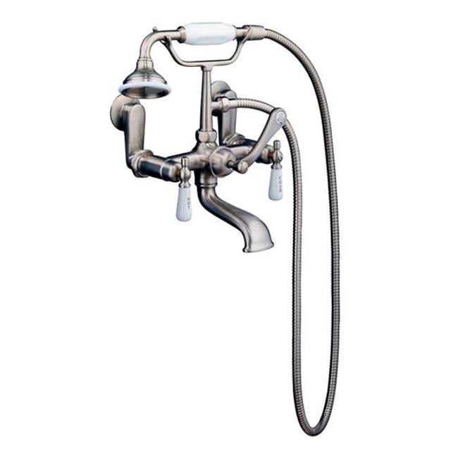 Tub Kit 60'' CI Roll Top, Shwr Rd,Filler,Supplies, Drain-Chrm