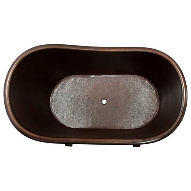 Lilith 66'' Ped Slipper Tub Copper,Mexican Finish IN & EX