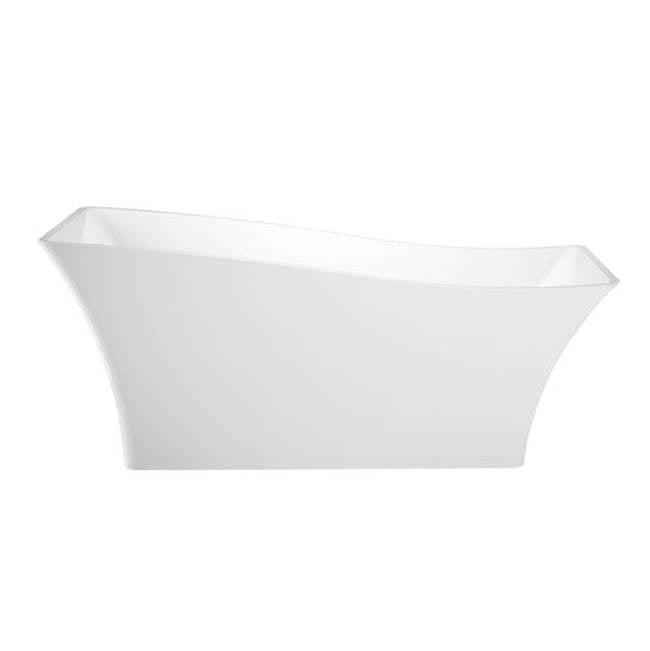 Melanie Acrylic Slipper Tub WH 68'', w/Internal Drain Pipe, BN