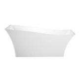 Melanie Acrylic Slipper Tub WH 68'', w/Internal Drain Pipe, BN