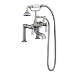 Tub Kit 71'' CI Dbl Slipper Filler, Supplies, Drain-BrNkl