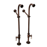Tub Kit 67'' CI Slipper, Tub Filler, Supplies, Drain-BrNkl