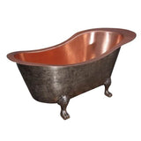 Naples Copper Slipper,73'', Feet,Bright Copper Int,NoHoles