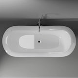 Marshall 71'' Cast Iron tub Dbl Slipper w/ base, No Holes