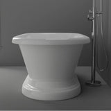 Carlotta Acrylic Dbl Roll WH w/ base, 61'', No Holes