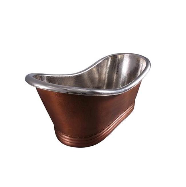 Amara Copper Dbl Sliper, 72'' No Holes, Hammered Antique
